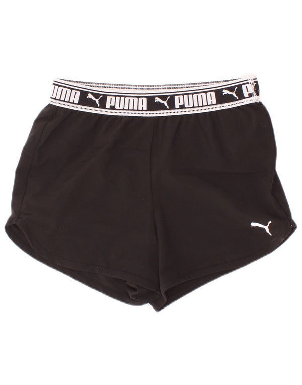 Puma Girls Graphic Sport Shorts 9-10 Years Black Poliester