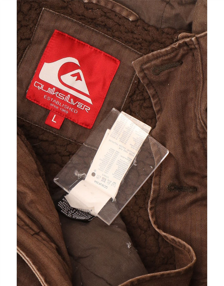 QUIKSILVER muška vojna jakna s kapuljačom UK 40 Large Brown Pamuk