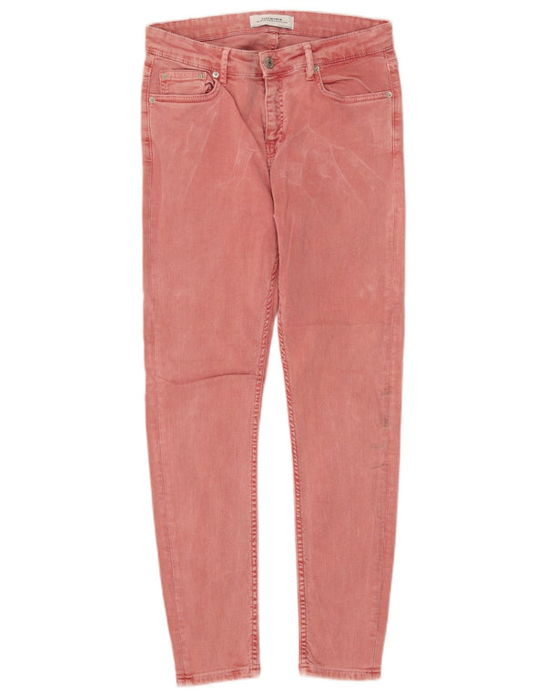 ZARA Womens Skinny Jeans EU 38 Small W28  L27 Pink Cotton