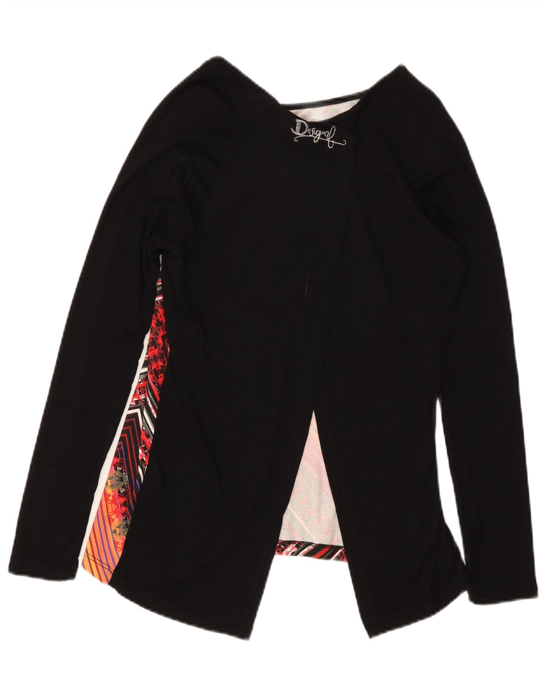 DESIGUAL gornji dio ženske bluze UK 10 malih raznobojnih geometrijskih viskoza