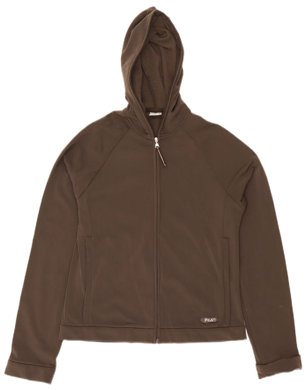 Fila ženski pulover s kapuljačom na patentni zatvarač UK 12 srednje smeđa