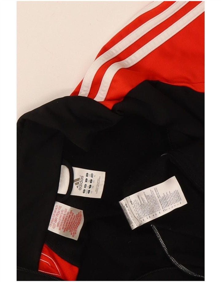 Gornja jakna od trenirke Adidas za dječake 15-16 godina crna poliesterska boja
