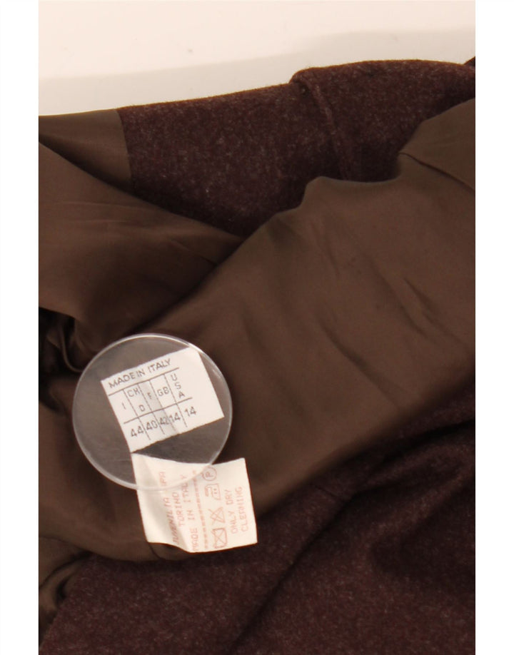 Federica Ženska jakna s 5 gumba UK 14 Srednje smeđa vuna