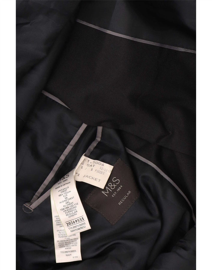 Marks & Spencer muška jakna sa 2 gumba UK 48 4XL tamnoplavi poliester