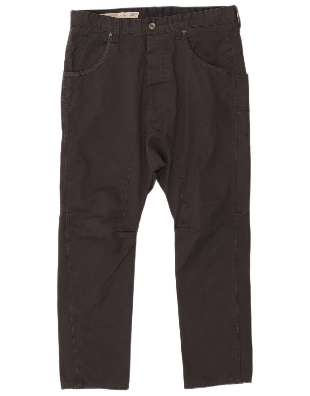 Jack & Jones muške uske ležerne hlače W34 L25 crni poliester