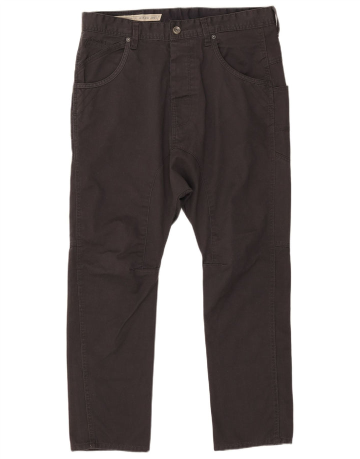 Jack & Jones muške uske ležerne hlače W34 L25 crni poliester