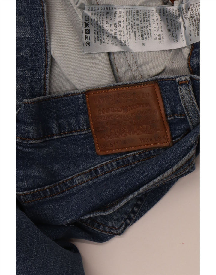 Levi's muške 511 uske traperice W34 L34 plavi pamuk