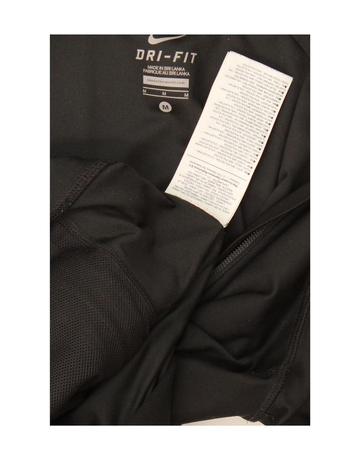 NIKE Womens Dri Fit Tracksuit Top Jacket UK 14 Medium Black Polyester Vintage Nike and Second-Hand Nike from Messina Hembry 