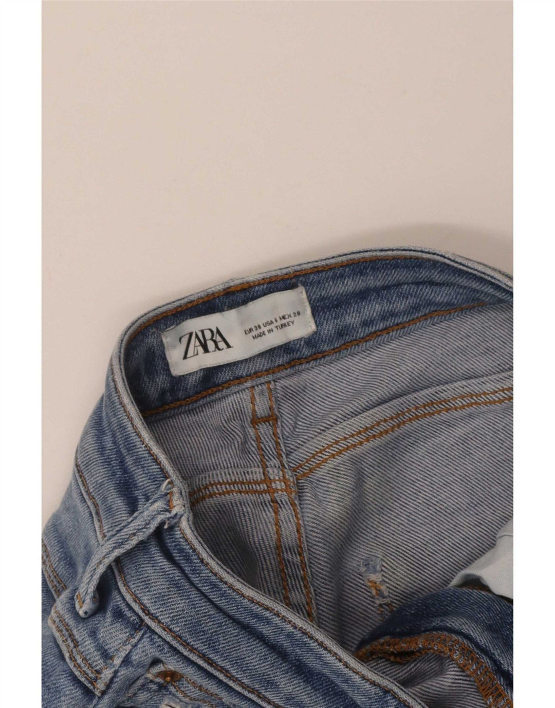 Zara ženske uske traperice s problemom EU 38 male W28 L26 plave