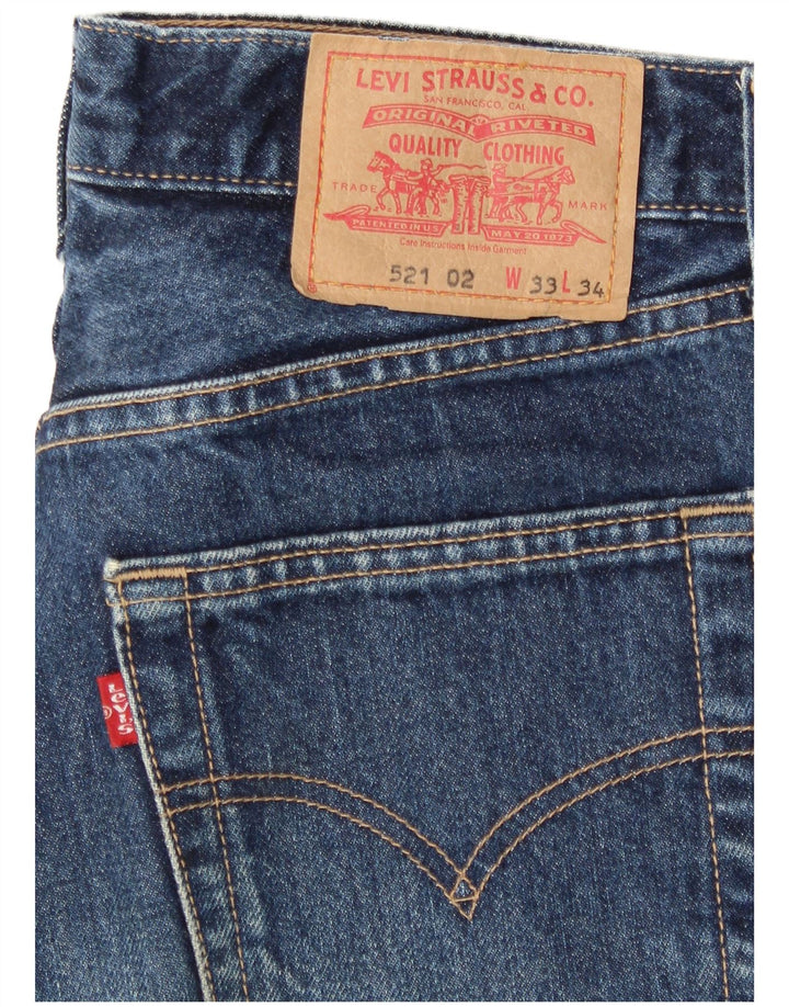 Levi's muške 521 ravne traperice W33 L29 plavi pamuk