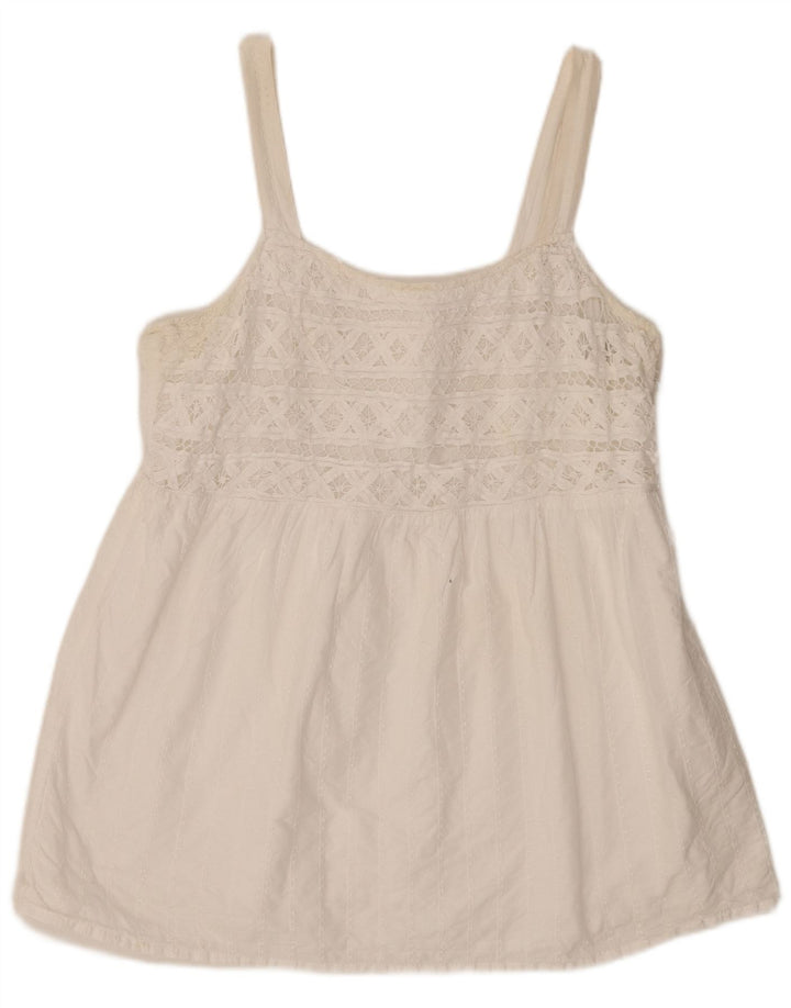Fat Face ženski Cami Top UK 18 XL bijeli pamuk