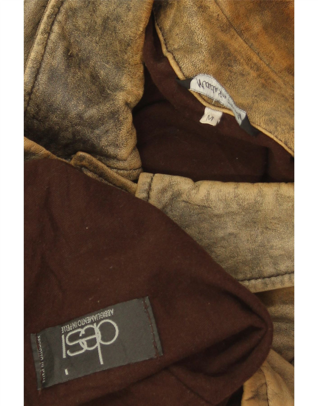 Desi muška kožna jakna UK 38 srednje smeđa koža