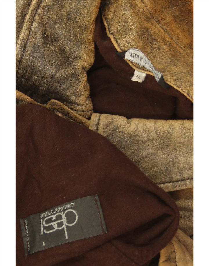 Desi muška kožna jakna UK 38 srednje smeđa koža