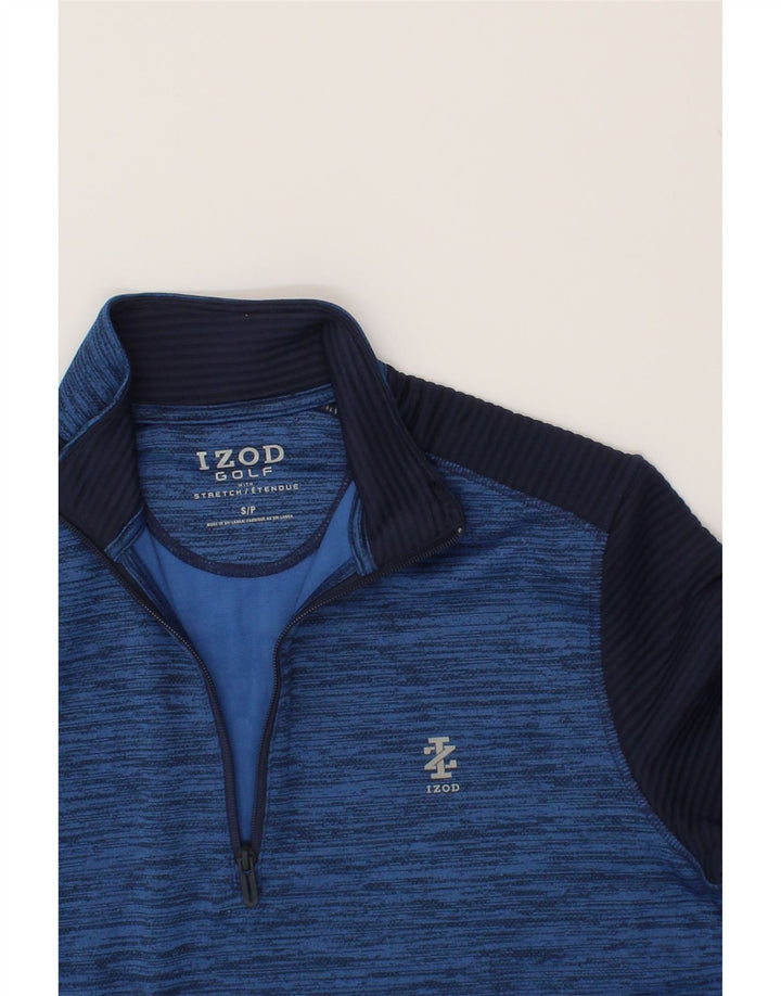 IZOD Mens Zip Neck Pullover Tracksuit Top Small Blue Colourblock Polyester Vintage Izod and Second-Hand Izod from Messina Hembry 