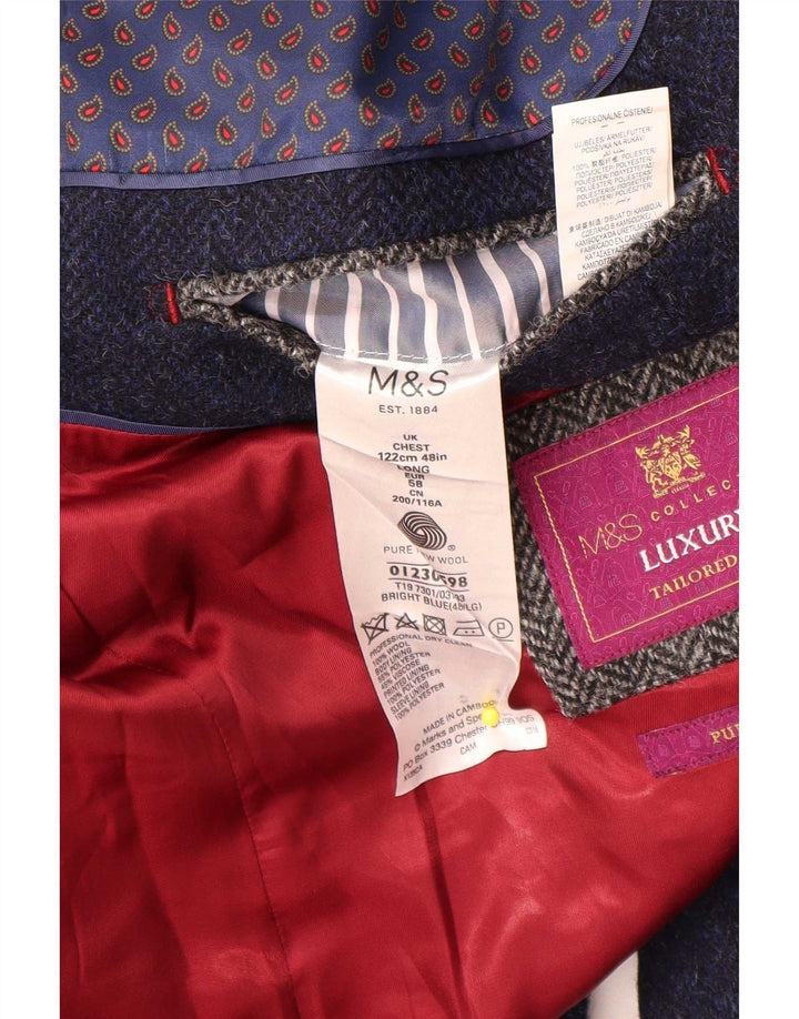 Marks & Spencer muška jakna sa 2 gumba UK 48 2XL tamnoplava vuna