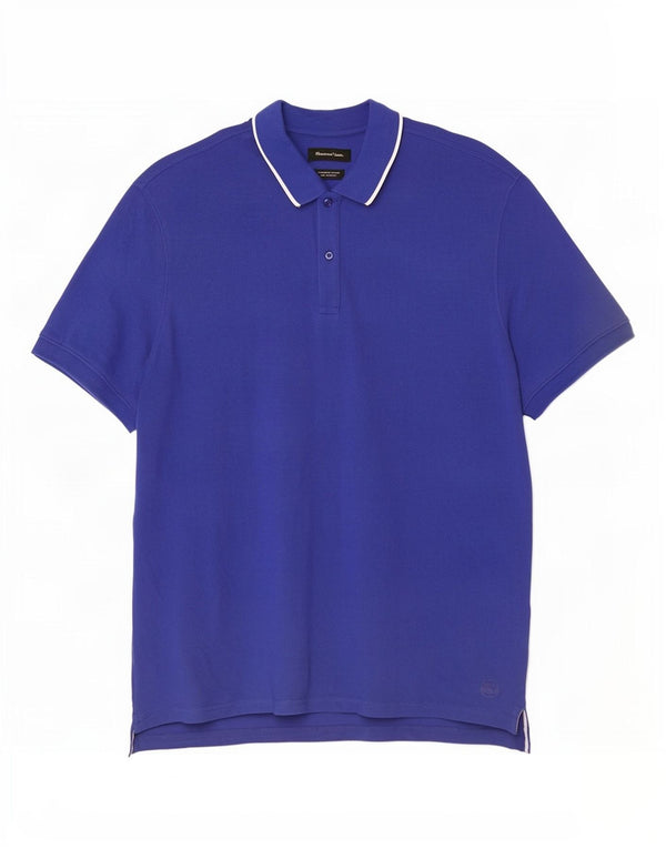 Massimo Dutti muška polo majica 2XL plavi pamuk
