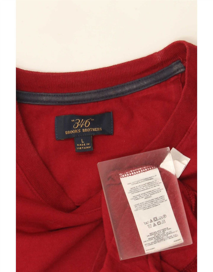 Brooks Brothers muška majica standardnog kroja dugih rukava, veliki crveni pamuk