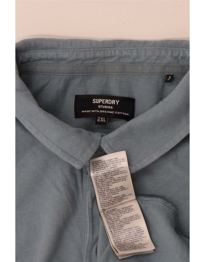 Superdry muška polo majica 2XL plavi pamuk