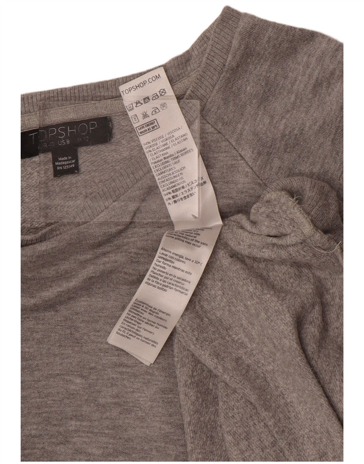 Topshop ženska majica prekomjerne veličine UK 12 srednje siva viskoza