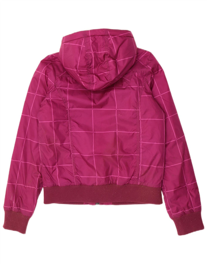 Vans ženska bomber jakna s kapuljačom UK 14 srednje ljubičasta karirana najlon