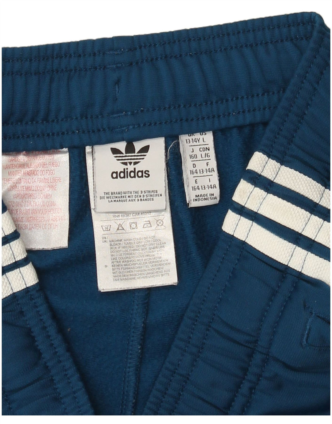Sportske kratke hlače Adidas za dječake 13-14 godina, plavi poliester