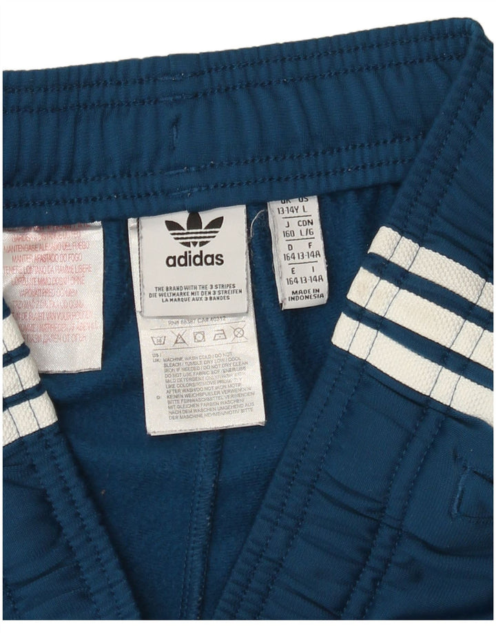 Sportske kratke hlače Adidas za dječake 13-14 godina, plavi poliester