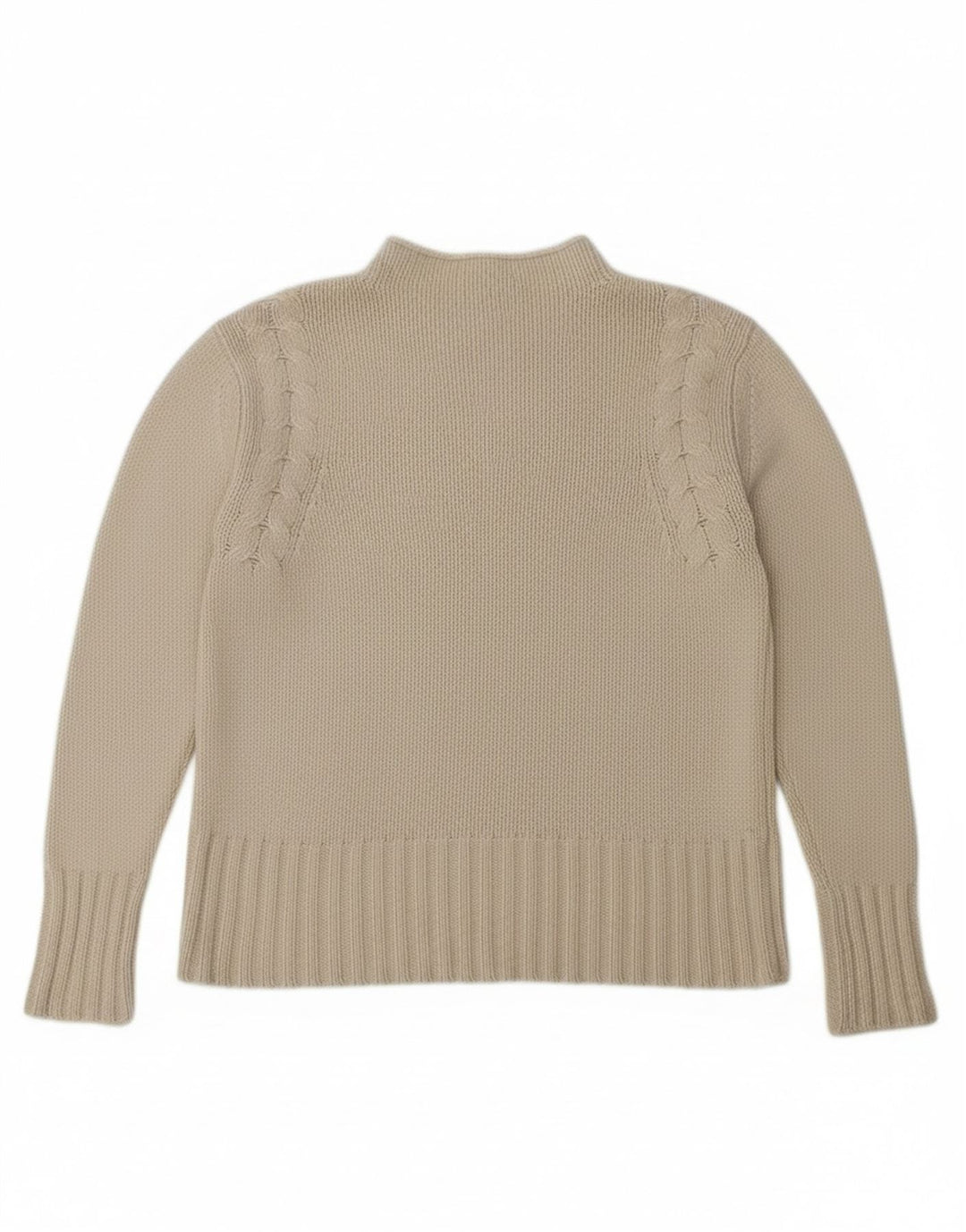 VINTAGE Womens Turtle Neck Jumper Sweater UK 12 Medium Grey