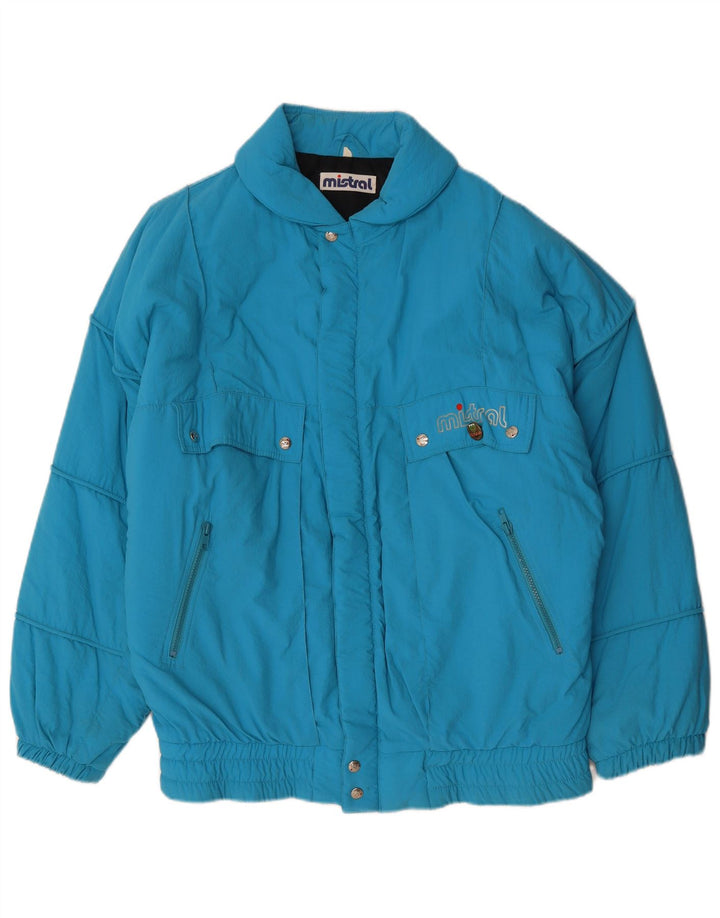 MISTRAL muška jakna široke podstave s grafikom UK 40 velika plava poliamida