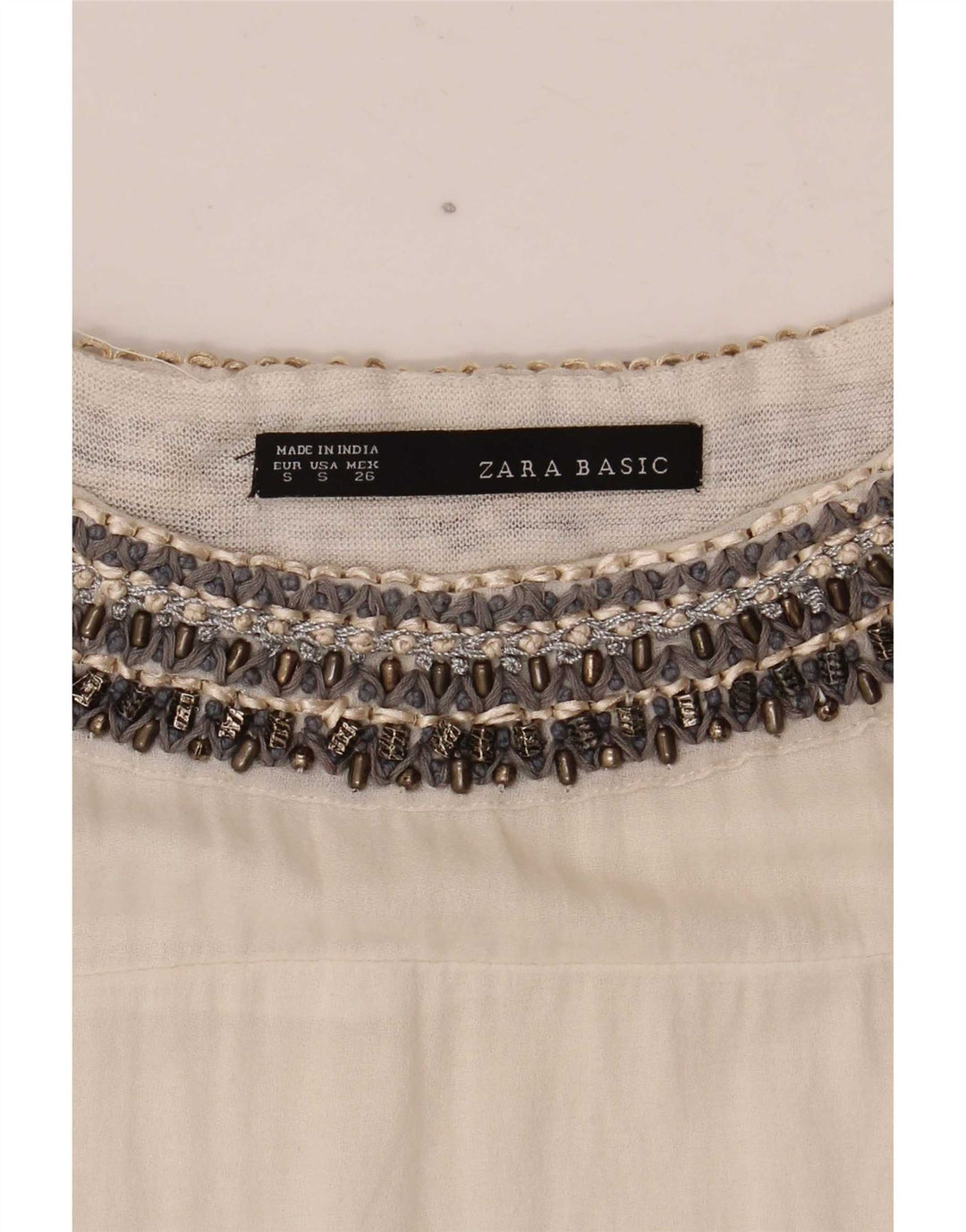 Zara ženska prevelika majica UK 10 Mala bijela