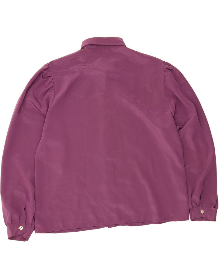 VINTAGE Womens Shirt Blouse IT 48 XL Purple Polyester Vintage Vintage and Second-Hand Vintage from Messina Hembry 