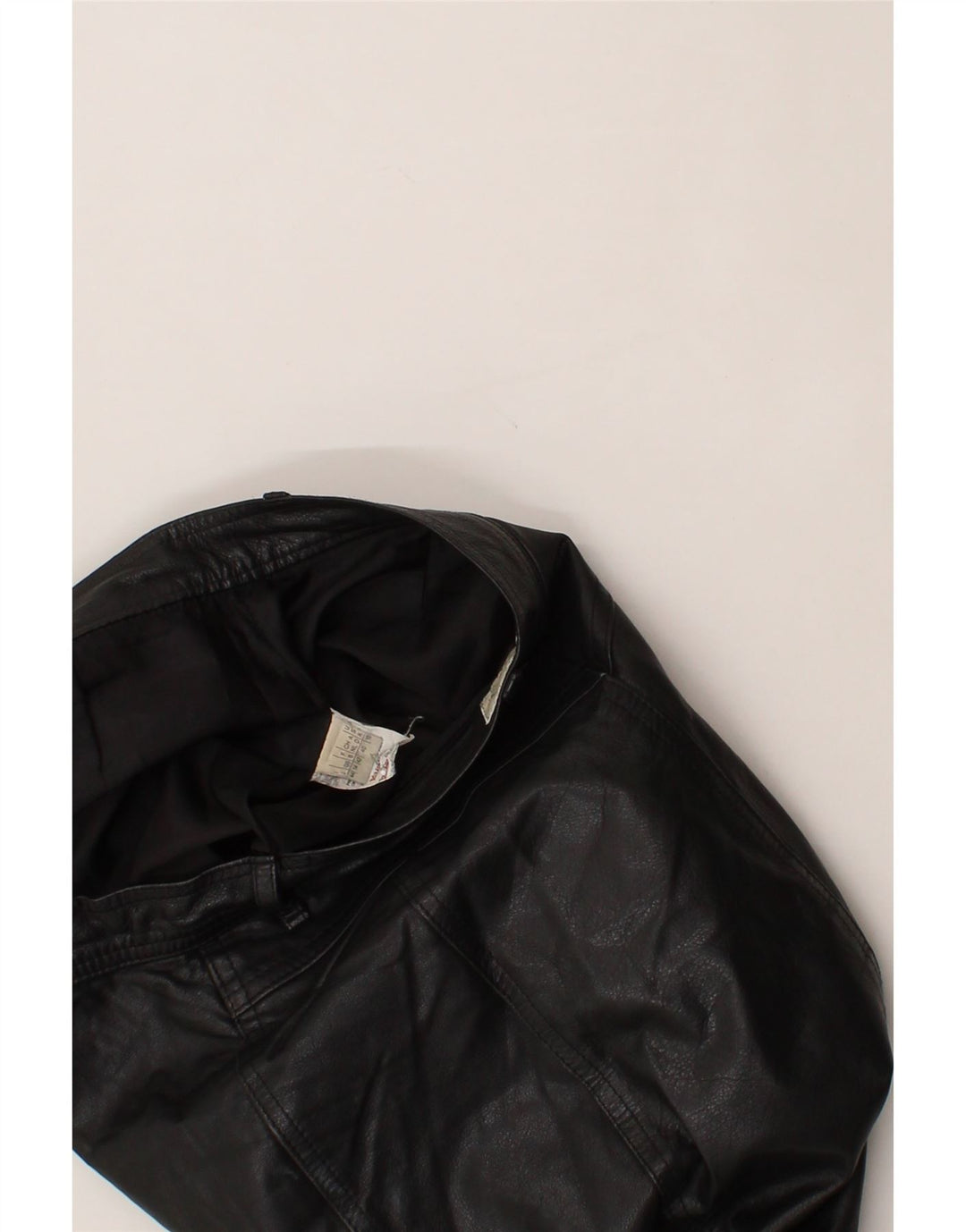 MAX&CO. Womens Leather A-Line Skirt UK 14 Medium W28  Black Leather Vintage Max&Co. and Second-Hand Max&Co. from Messina Hembry 