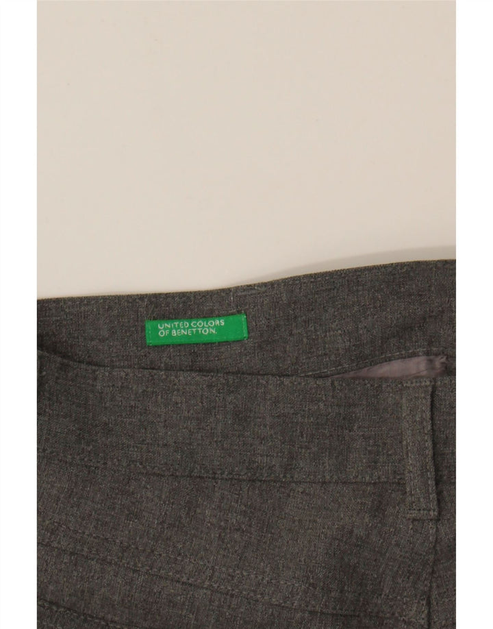 BENETTON Womens Slim Casual Trousers IT 44 Medium W28 L31 Grey Polyester Vintage Benetton and Second-Hand Benetton from Messina Hembry 