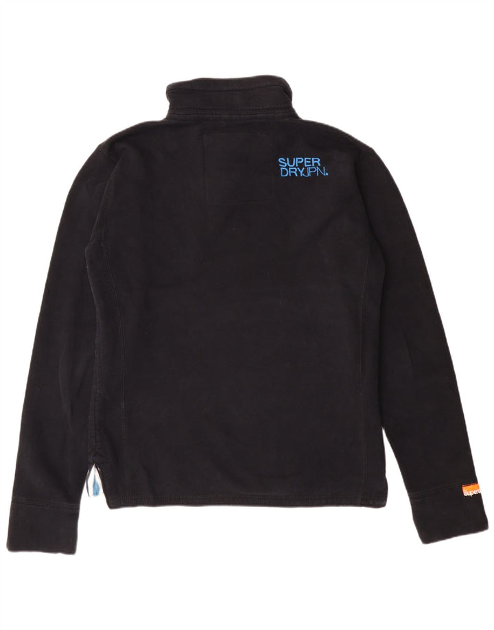 Superdry muška majica s dugmadima i izrezom, veliki crni pamuk