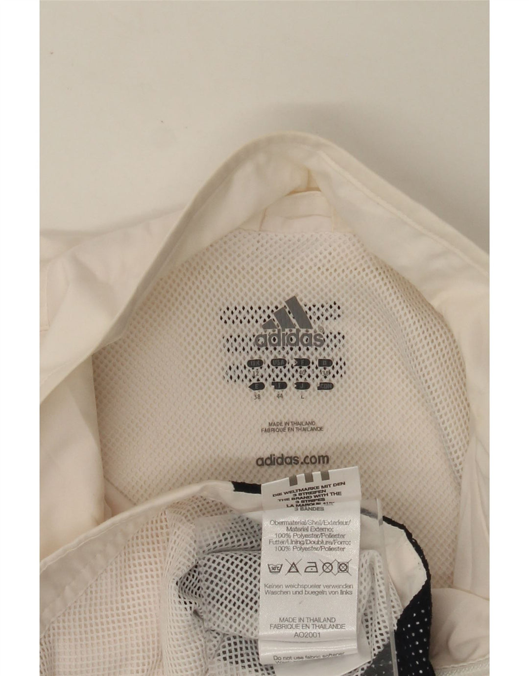 ADIDAS ženska gornja jakna trenirke UK 12 srednje bijele boje