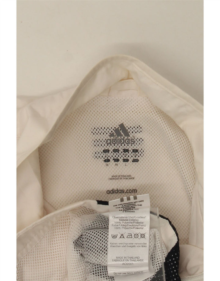 ADIDAS ženska gornja jakna trenirke UK 12 srednje bijele boje
