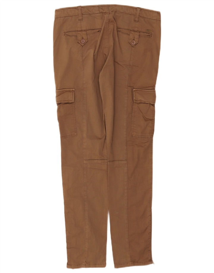 WOOLRICH Womens Straight Cargo Trousers W27 L28 Brown Cotton