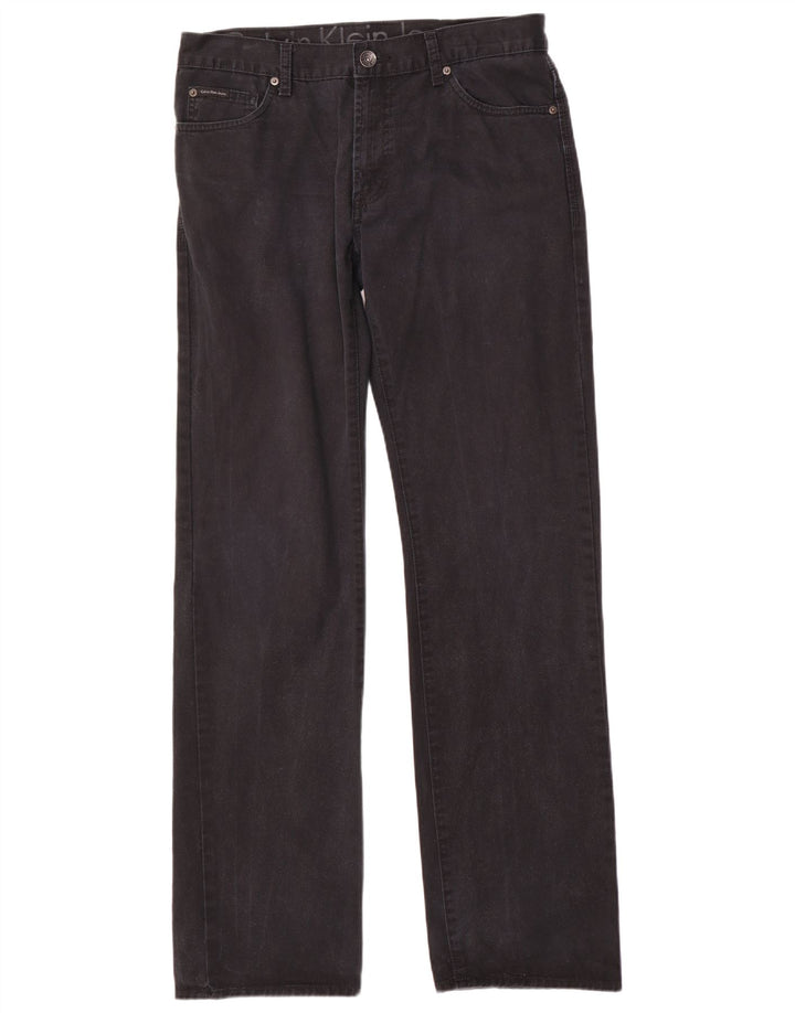 Calvin Klein muške ravne traperice W33 L34 tamnoplavi pamuk