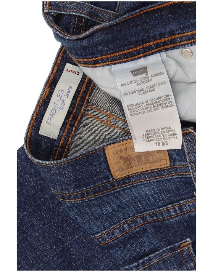Levi's ženske 505 ravne traperice US 10 Large W30 L29 plavi pamuk