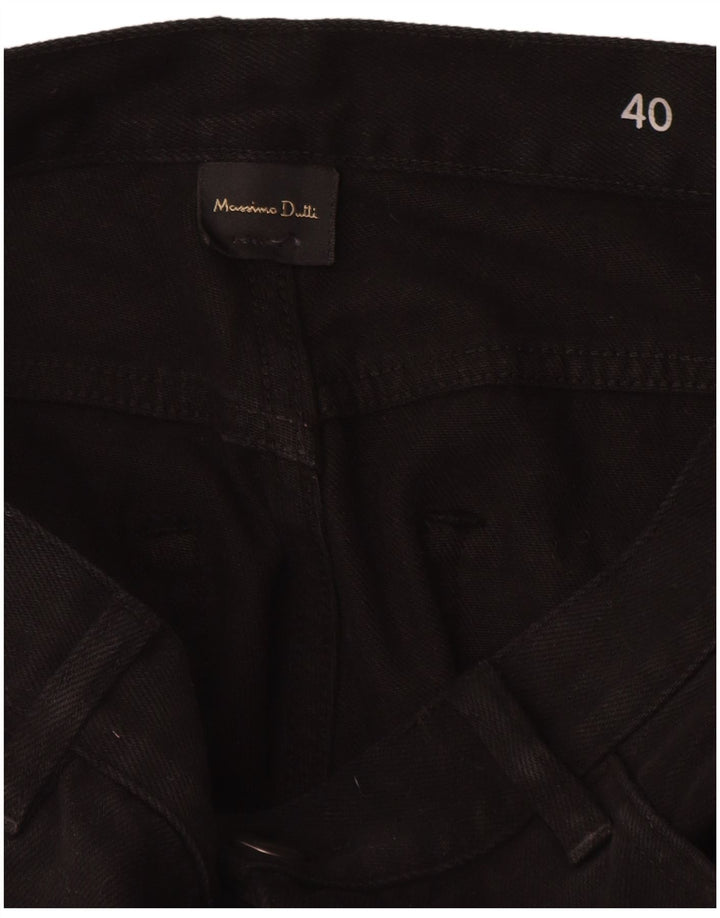 Ženske ravne traperice visokog struka Massimo Dutti EU 40 srednje W30 L29 crne