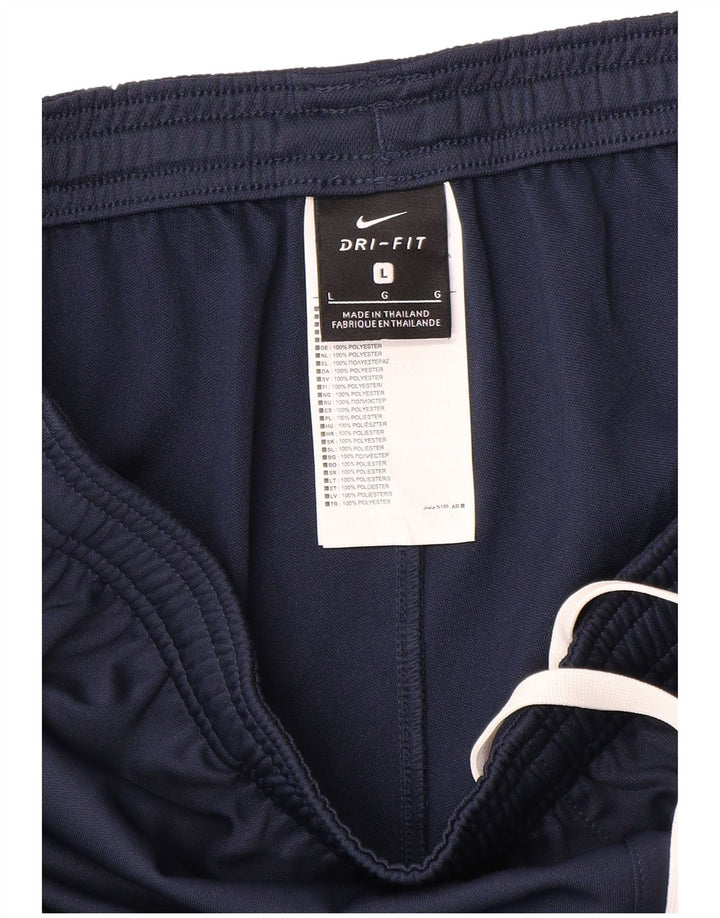 Nike muške Dri Fit hlače za trenirku, velike tamnoplave poliesterske hlače