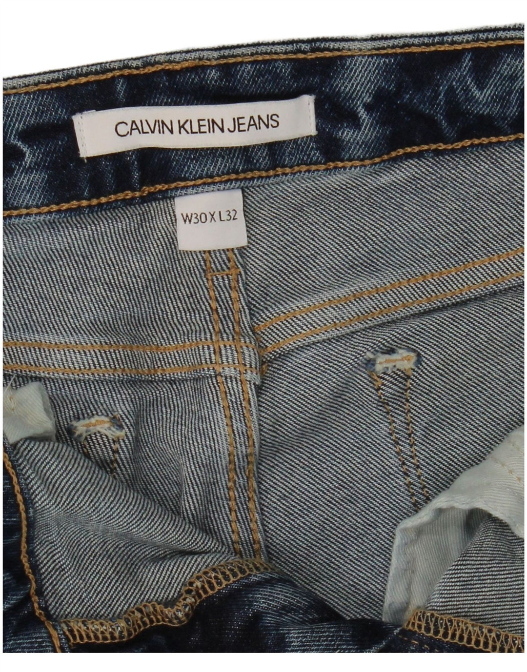 CALVIN KLEIN Muške skraćene uske traperice W30 L25 Plave
