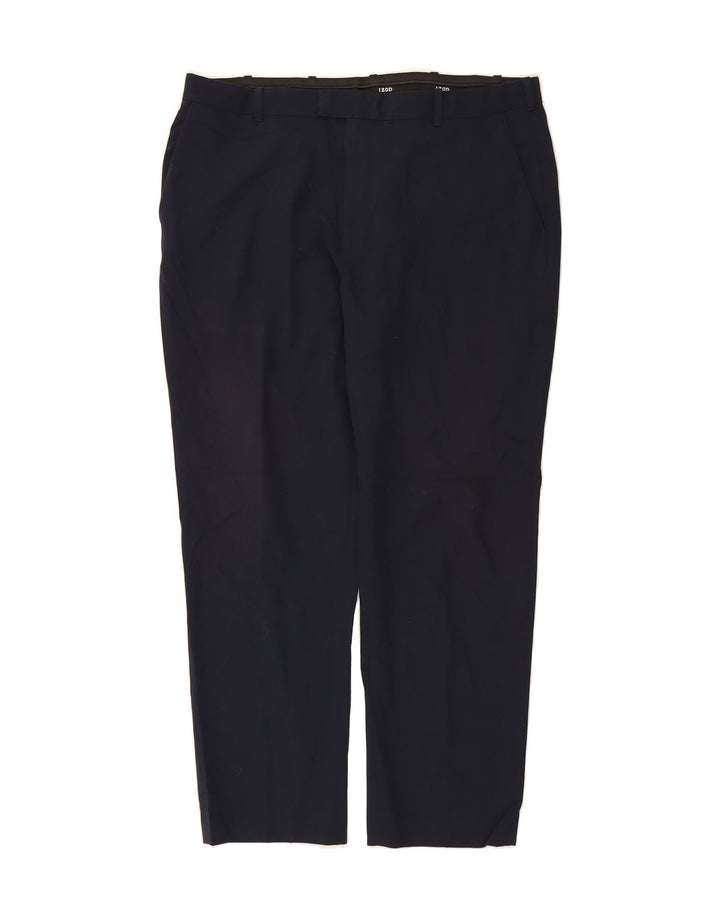 IZOD Mens Straight Chino Trousers W38 L30 Navy Blue Polyester Vintage Izod and Second-Hand Izod from Messina Hembry 