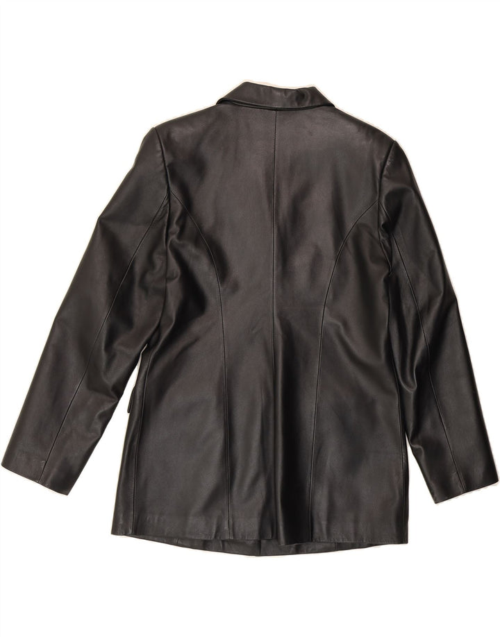 SUMMIT Womens Leather Jacket UK 14 Large Black Leather Vintage Summit and Second-Hand Summit from Messina Hembry 