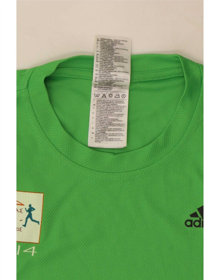 Adidas muška Aohna grafička majica kratkih rukava srednje zelene boje od poliestera