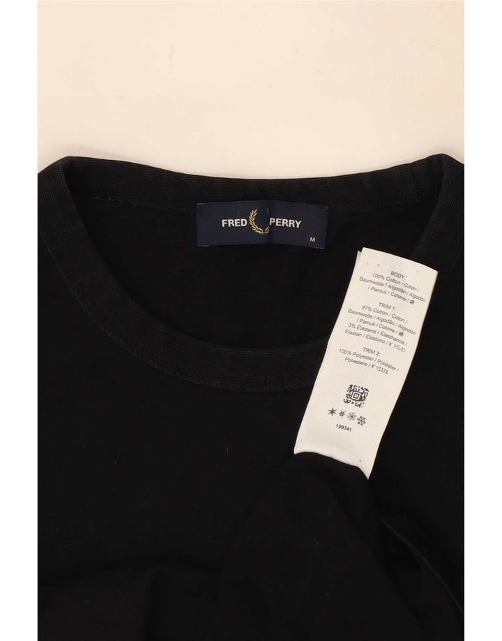 Fred Perry muška majica kratkih rukava srednje veličine, crni pamuk