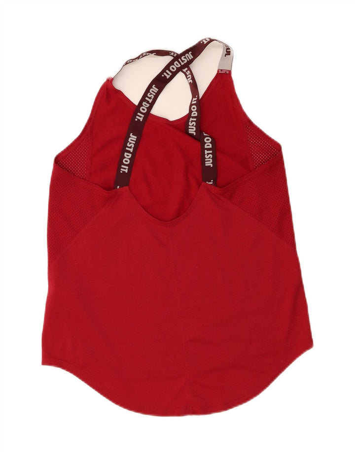 Nike Ženski Dri Fit Vest Top UK 12 Medium Red Polyester