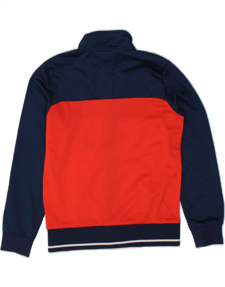 DIADORA Boys Graphic Tracksuit Top Jacket 7-8 Years Medium Red Colourblock Vintage Diadora and Second-Hand Diadora from Messina Hembry 