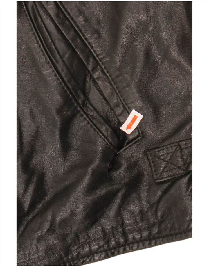 VINTAGE ženska kožna jakna IT 54 3XL crna