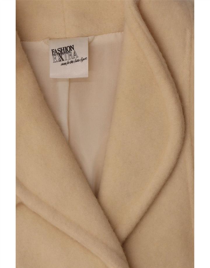 Vintage ženski kaput UK 14 Large Beige Nova vuna