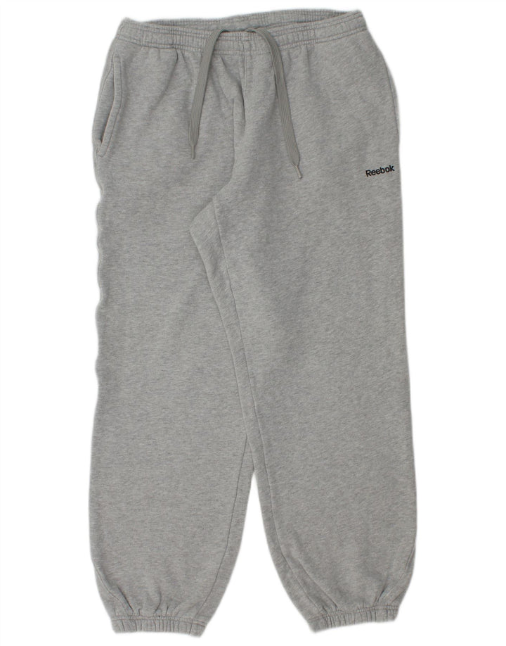 Reebok muške trenirke Hlače Joggers srednje sivi flekasti pamuk